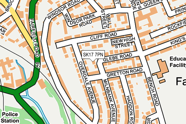 SK17 7PN map - OS OpenMap – Local (Ordnance Survey)