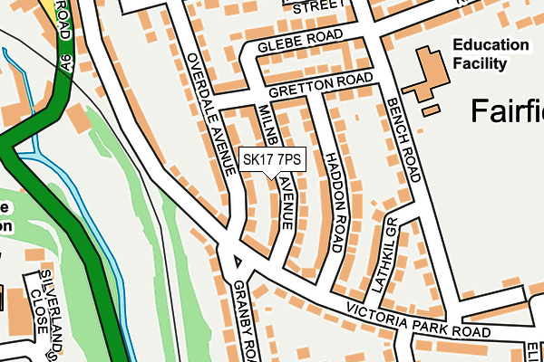 SK17 7PS map - OS OpenMap – Local (Ordnance Survey)