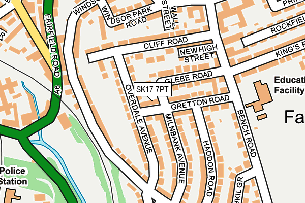 SK17 7PT map - OS OpenMap – Local (Ordnance Survey)