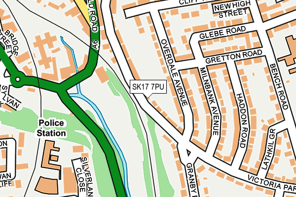 SK17 7PU map - OS OpenMap – Local (Ordnance Survey)