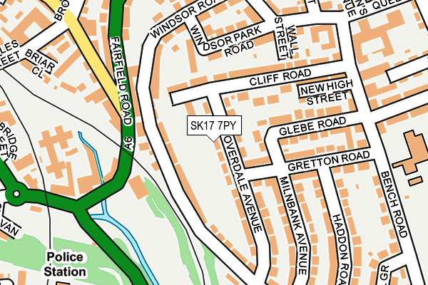 SK17 7PY map - OS OpenMap – Local (Ordnance Survey)