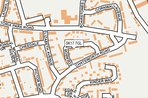 SK17 7QL map - OS OpenMap – Local (Ordnance Survey)