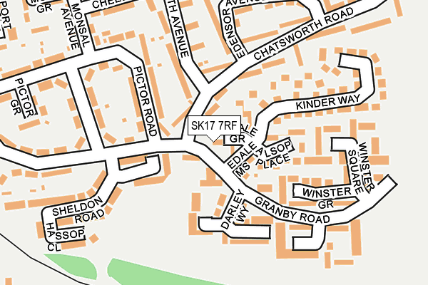 SK17 7RF map - OS OpenMap – Local (Ordnance Survey)