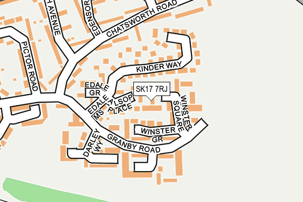 SK17 7RJ map - OS OpenMap – Local (Ordnance Survey)