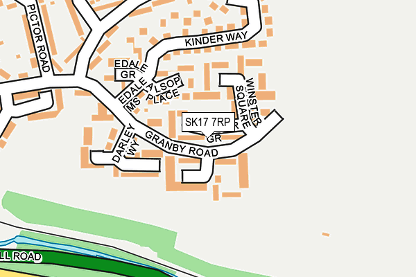 SK17 7RP map - OS OpenMap – Local (Ordnance Survey)