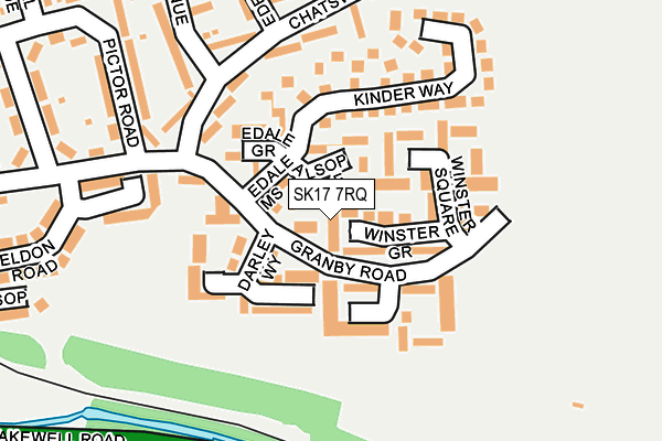 SK17 7RQ map - OS OpenMap – Local (Ordnance Survey)