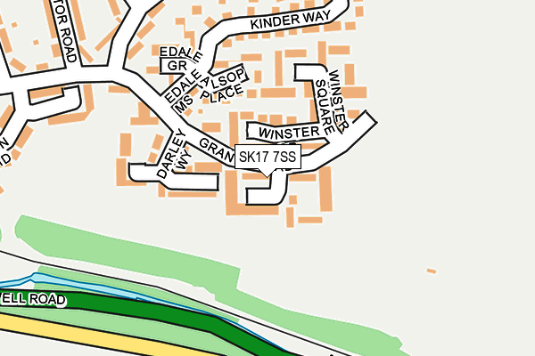 SK17 7SS map - OS OpenMap – Local (Ordnance Survey)