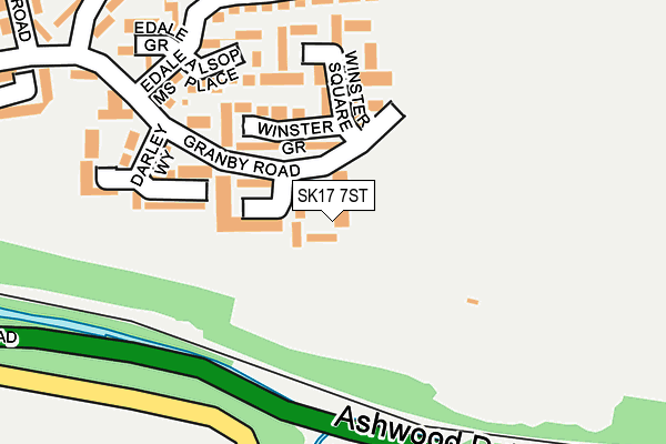 SK17 7ST map - OS OpenMap – Local (Ordnance Survey)