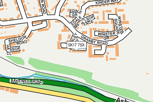 SK17 7SX map - OS OpenMap – Local (Ordnance Survey)