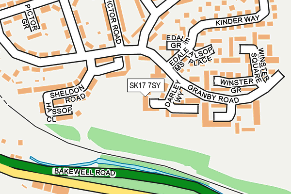 SK17 7SY map - OS OpenMap – Local (Ordnance Survey)