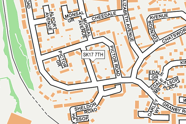 SK17 7TH map - OS OpenMap – Local (Ordnance Survey)