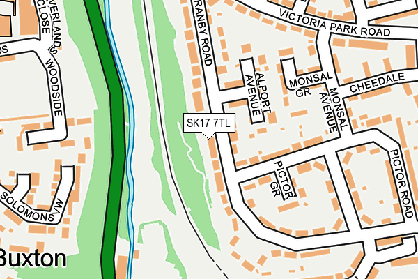 SK17 7TL map - OS OpenMap – Local (Ordnance Survey)
