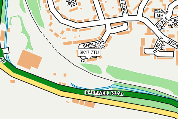 SK17 7TU map - OS OpenMap – Local (Ordnance Survey)