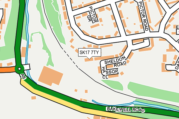 SK17 7TY map - OS OpenMap – Local (Ordnance Survey)