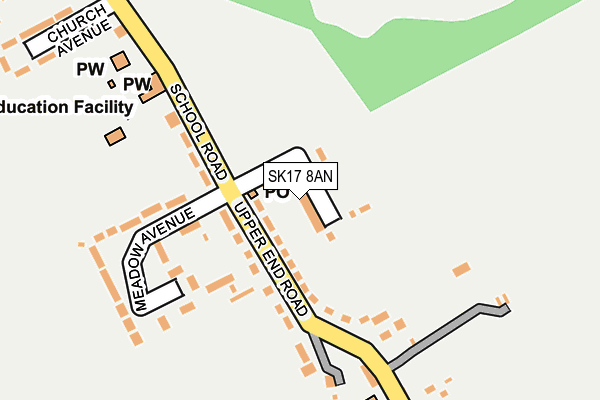 SK17 8AN map - OS OpenMap – Local (Ordnance Survey)