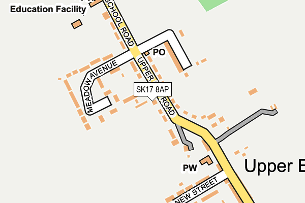 SK17 8AP map - OS OpenMap – Local (Ordnance Survey)