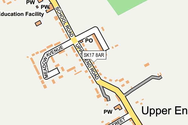 SK17 8AR map - OS OpenMap – Local (Ordnance Survey)