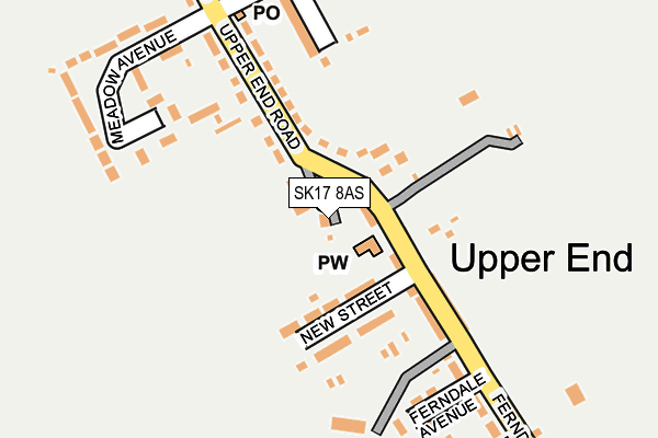 SK17 8AS map - OS OpenMap – Local (Ordnance Survey)