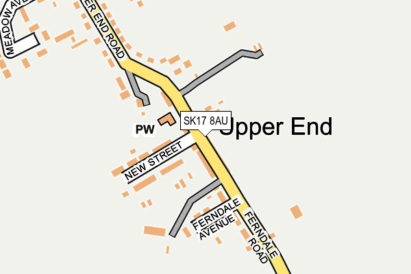 SK17 8AU map - OS OpenMap – Local (Ordnance Survey)