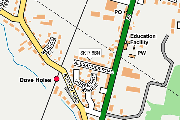 SK17 8BN map - OS OpenMap – Local (Ordnance Survey)