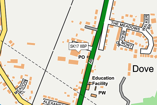 SK17 8BP map - OS OpenMap – Local (Ordnance Survey)