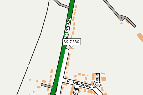 SK17 8BX map - OS OpenMap – Local (Ordnance Survey)