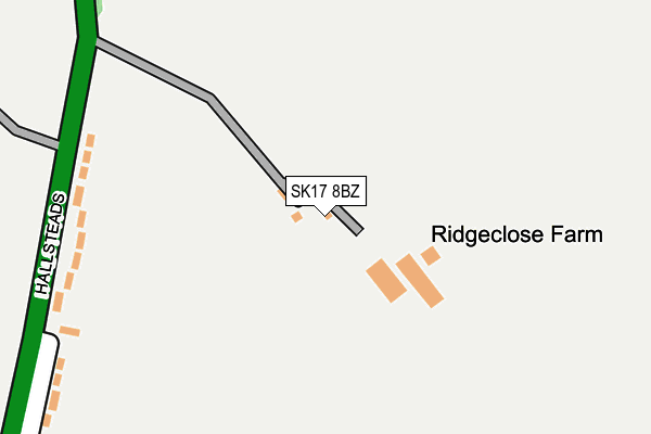 SK17 8BZ map - OS OpenMap – Local (Ordnance Survey)