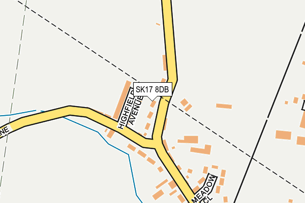 SK17 8DB map - OS OpenMap – Local (Ordnance Survey)