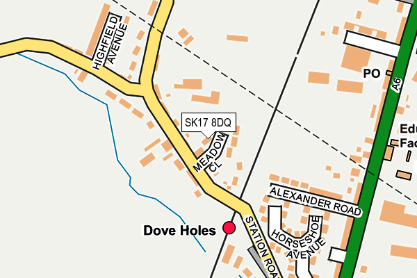 SK17 8DQ map - OS OpenMap – Local (Ordnance Survey)