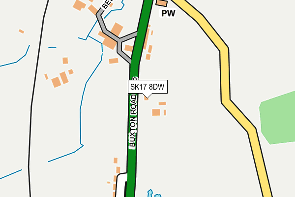 SK17 8DW map - OS OpenMap – Local (Ordnance Survey)