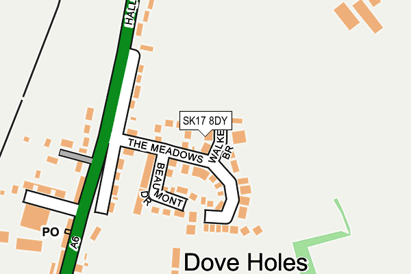 SK17 8DY map - OS OpenMap – Local (Ordnance Survey)