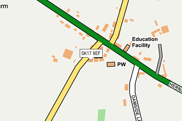 SK17 8EF map - OS OpenMap – Local (Ordnance Survey)