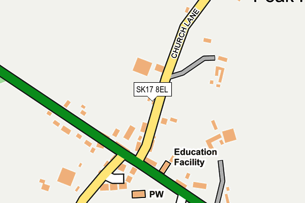 SK17 8EL map - OS OpenMap – Local (Ordnance Survey)