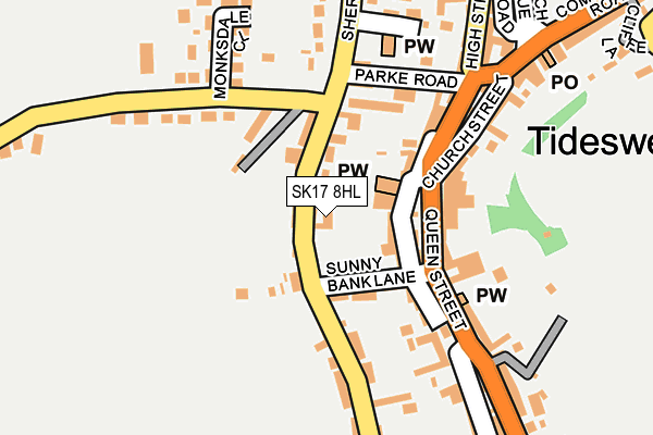 SK17 8HL map - OS OpenMap – Local (Ordnance Survey)