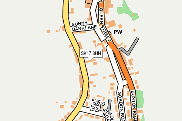 SK17 8HN map - OS OpenMap – Local (Ordnance Survey)