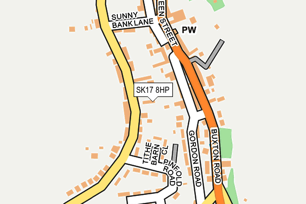 SK17 8HP map - OS OpenMap – Local (Ordnance Survey)