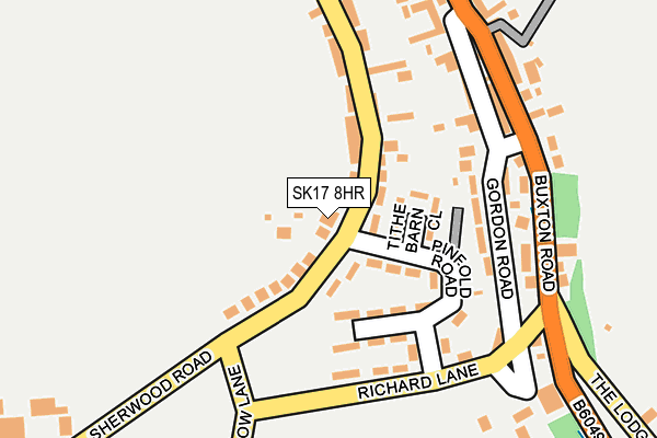 SK17 8HR map - OS OpenMap – Local (Ordnance Survey)