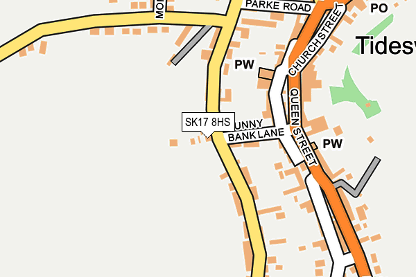 SK17 8HS map - OS OpenMap – Local (Ordnance Survey)