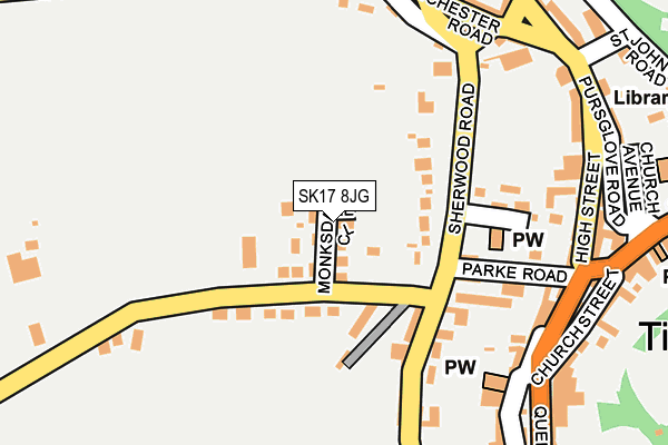 SK17 8JG map - OS OpenMap – Local (Ordnance Survey)