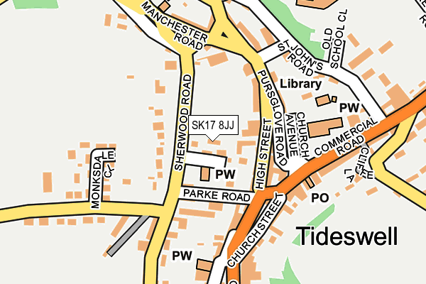SK17 8JJ map - OS OpenMap – Local (Ordnance Survey)