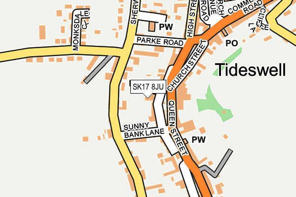 SK17 8JU map - OS OpenMap – Local (Ordnance Survey)