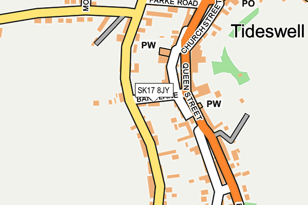 SK17 8JY map - OS OpenMap – Local (Ordnance Survey)
