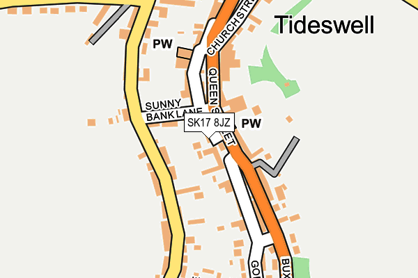 SK17 8JZ map - OS OpenMap – Local (Ordnance Survey)