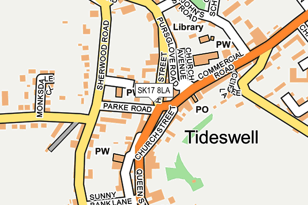 SK17 8LA map - OS OpenMap – Local (Ordnance Survey)