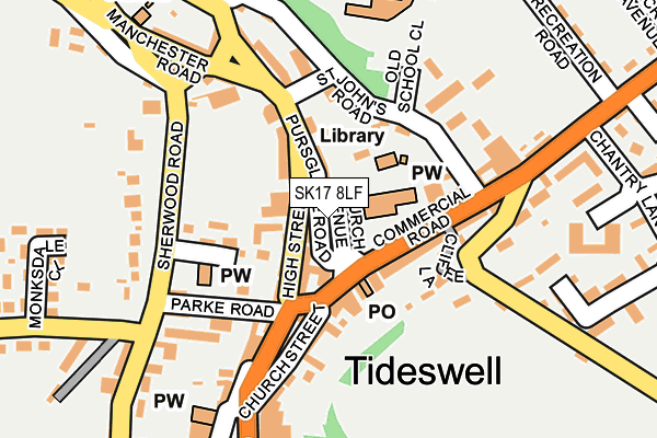 SK17 8LF map - OS OpenMap – Local (Ordnance Survey)