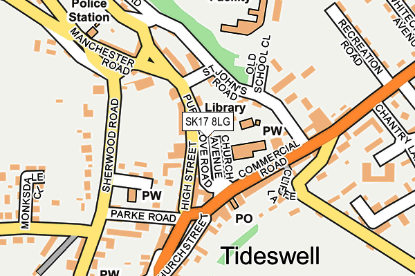 SK17 8LG map - OS OpenMap – Local (Ordnance Survey)