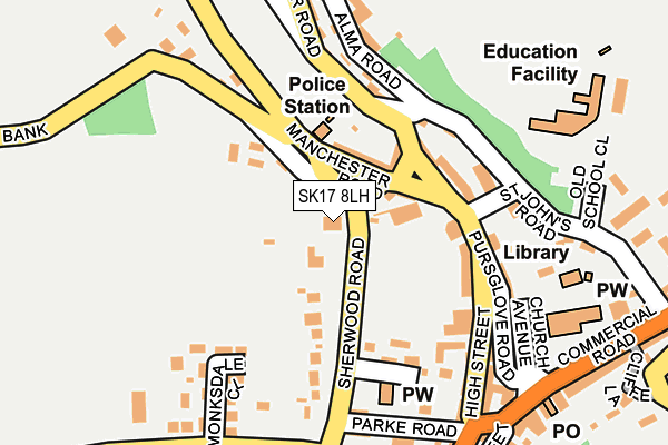 SK17 8LH map - OS OpenMap – Local (Ordnance Survey)