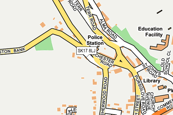 SK17 8LJ map - OS OpenMap – Local (Ordnance Survey)