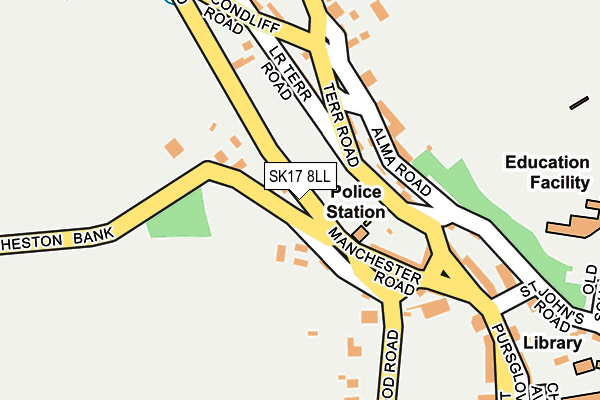 SK17 8LL map - OS OpenMap – Local (Ordnance Survey)