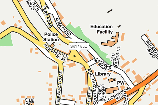 SK17 8LQ map - OS OpenMap – Local (Ordnance Survey)